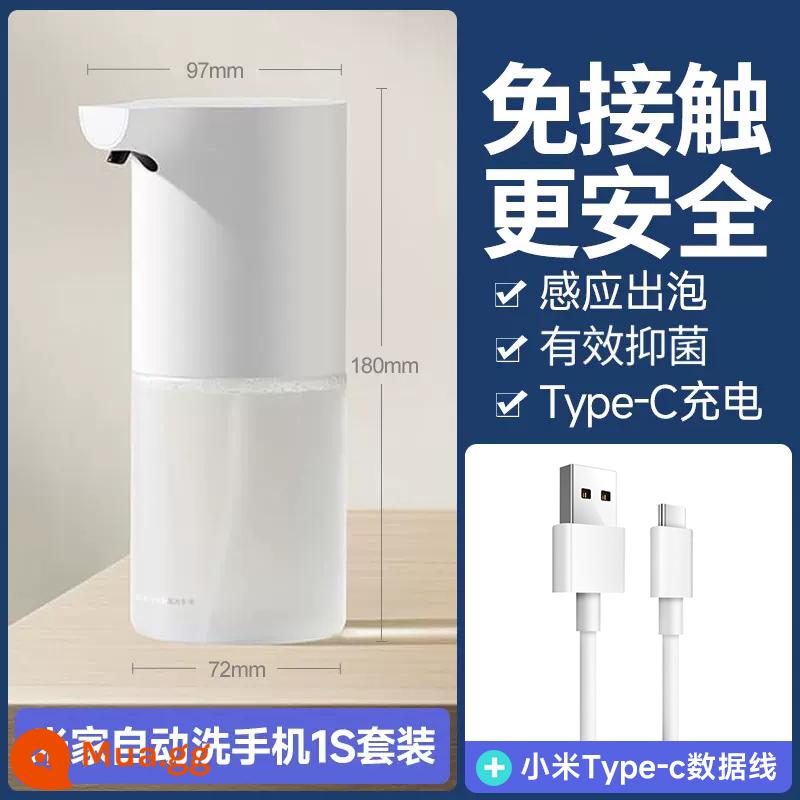 Bộ rửa điện thoại di động hoàn toàn tự động Xiaomi Mijia 1S Bộ sạc thông minh cảm ứng bọt kháng khuẩn nước rửa tay tại nhà 1212 - [Sạc sản phẩm mới] Rửa điện thoại di động tự động 1S + Cáp sạc Tpc chính hãng Xiaomi