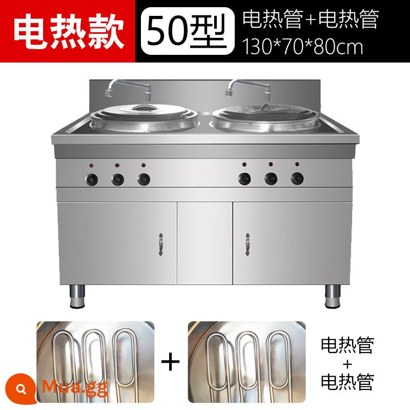 Thương mại kép -Groove Noodle Lò Năng lượng Tiết kiệm điện năng lượng Điện hai đầu giải quyết Soup Soup Powd - Khe đôi 50 ống sưởi điện 12KW + 12KW