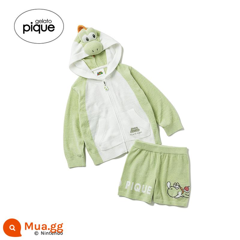 Gelato Pique22 Trẻ em Mali Ouyao West Half -Poon Paper Pansing Quần Set PKNT222406 - màu xanh lá