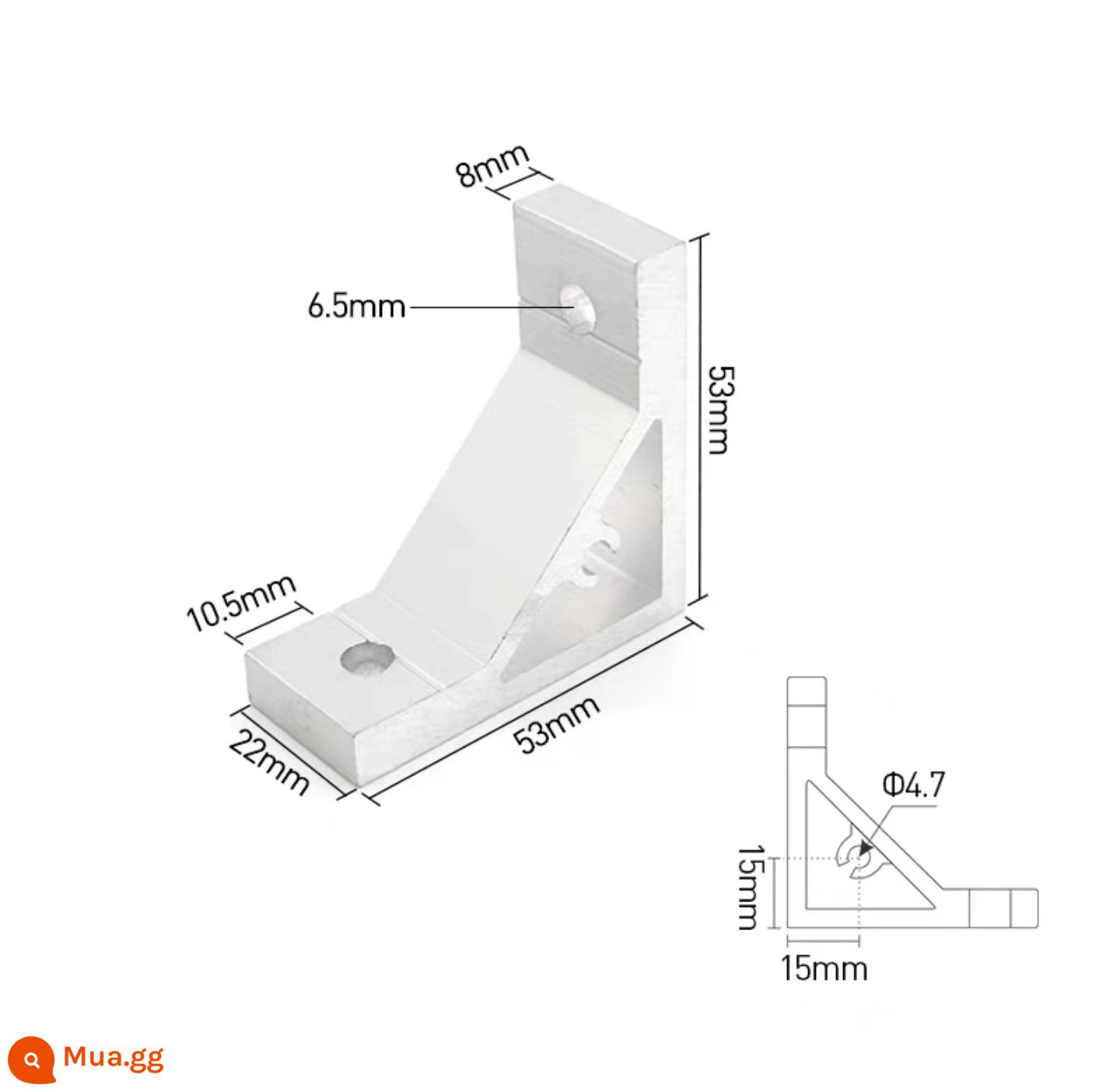 Miễn phí vận chuyển 4040 dày nhôm góc mã 90° mạnh mẽ ép đùn nhôm góc mảnh 4080 nhôm ép đùn vật liệu kết nối gia cố góc nhôm - Mã góc nhôm ép đùn 3030 (một)