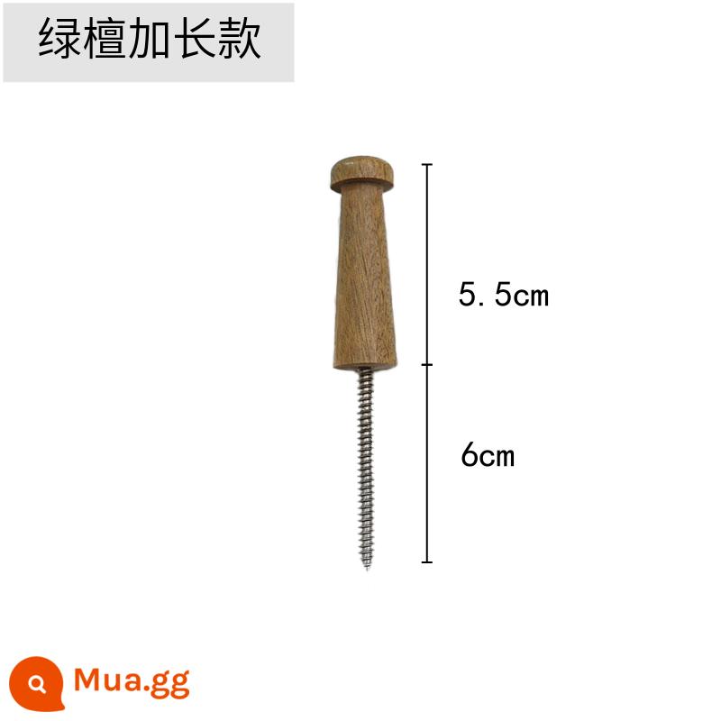 Móc Guqin, móc đặc biệt dành cho người mới bắt đầu, đinh treo tường bằng gỗ inox, đệm chống trượt, dán bảo vệ dây, miễn phí vận chuyển - Phong cách mở rộng gỗ đàn hương xanh [Bốn quà miễn phí]