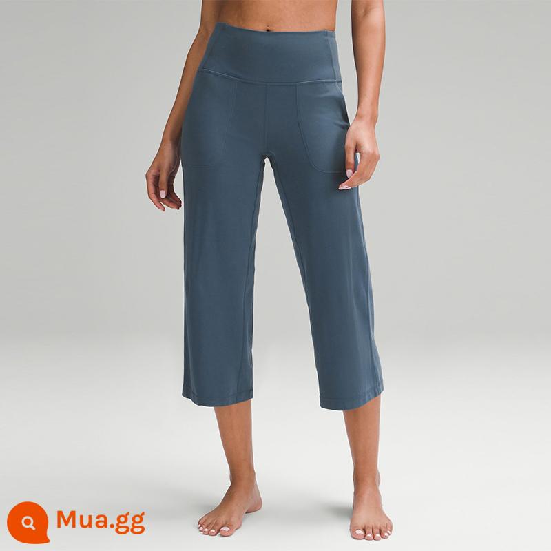 Quần dài ống rộng thể thao lưng cao Align™ dành cho nữ, phong cách khỏa thân 23"丨lululemon丨LW6BQJS - Màu xanh sắt