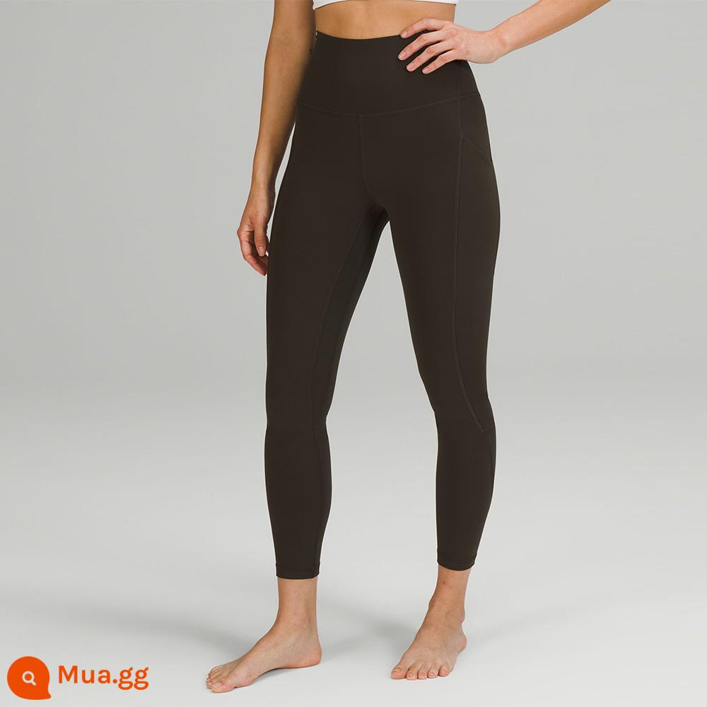 Quần bó thể thao lưng cao Align™ dành cho nữ 24" kiểu dáng màu khỏa thân丨lululemon丨LW5DRHA - màu xanh ô liu đậm