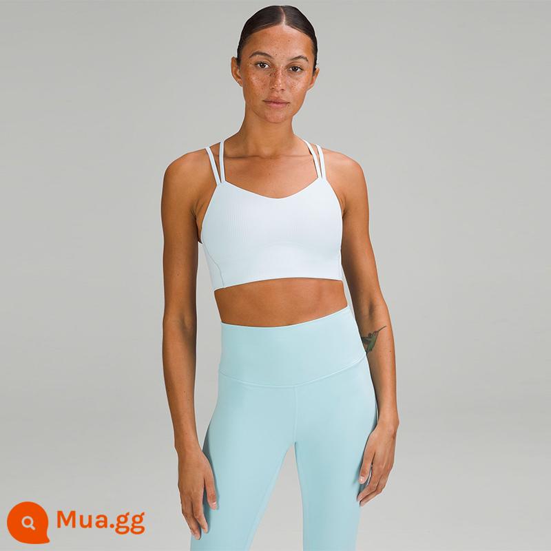 Áo ngực thể thao dài nữ Like a Cloud B/C * gân | lululemon | LW2D03S - màu bột màu xanh