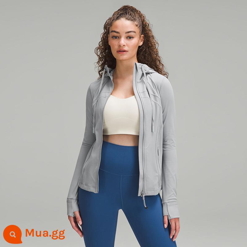 Xác định áo khoác thể thao có mũ trùm đầu dành cho nữ *Áo khoác Nulu™丨lululemon丨LW3HJJS - tê giác xám