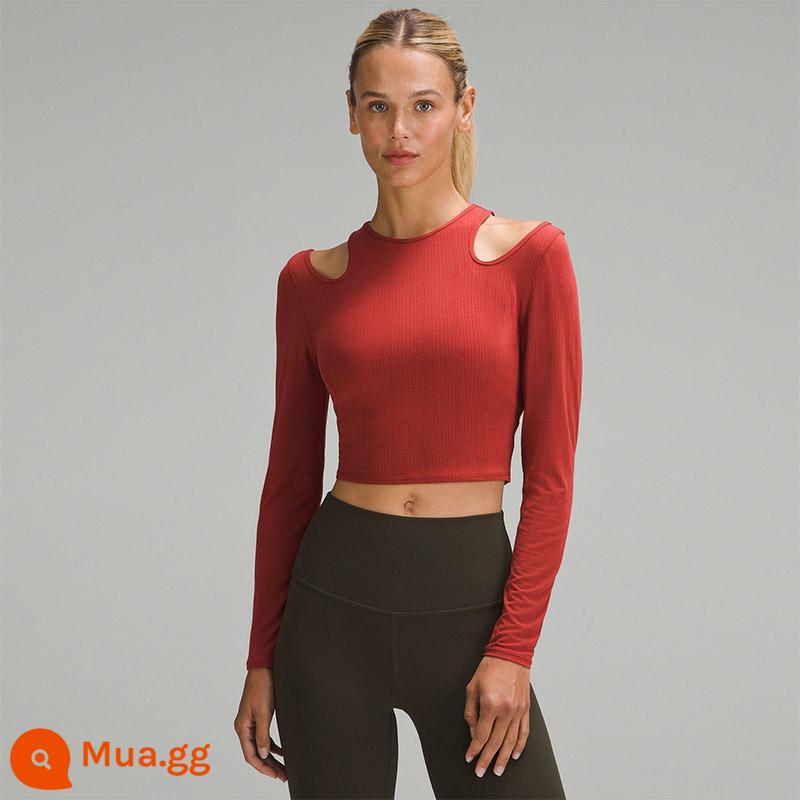 Áo thun tập yoga khoét vai dành cho nữ 丨lululemon丨LW3GZ8S - Quả cam