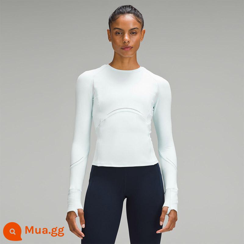 Áo thun thể thao dài tay dành cho nữ Rulu™ *Tham khảo Thoáng khí丨lululemon丨LW3GI6S - Màu xanh trong