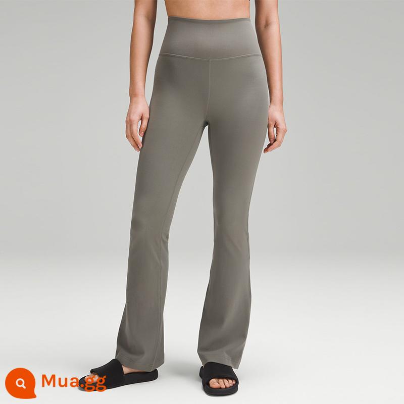 lululemon丨Quần ống loe eo siêu cao thể thao Groove dành cho nữ *Nulu LW5EIKA - xanh xám