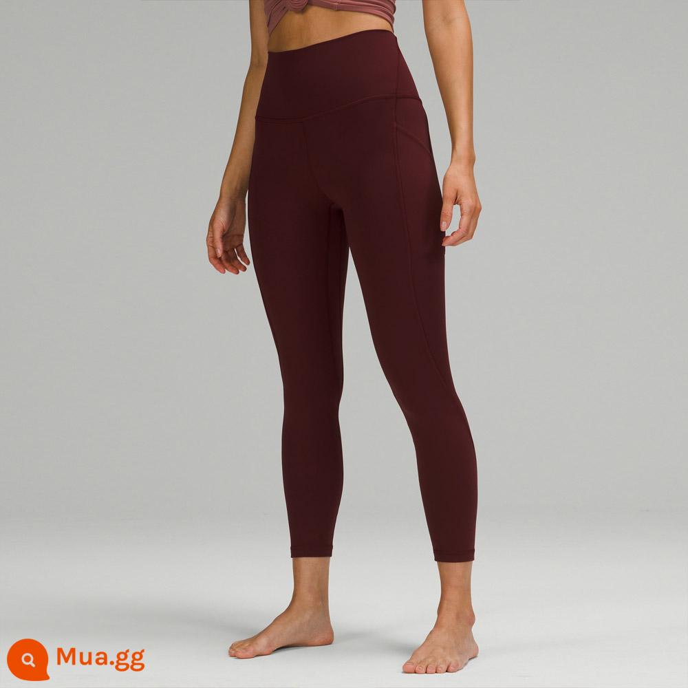 Quần bó thể thao lưng cao Align™ dành cho nữ 24" kiểu dáng màu khỏa thân丨lululemon丨LW5DRHA - Merlot đỏ