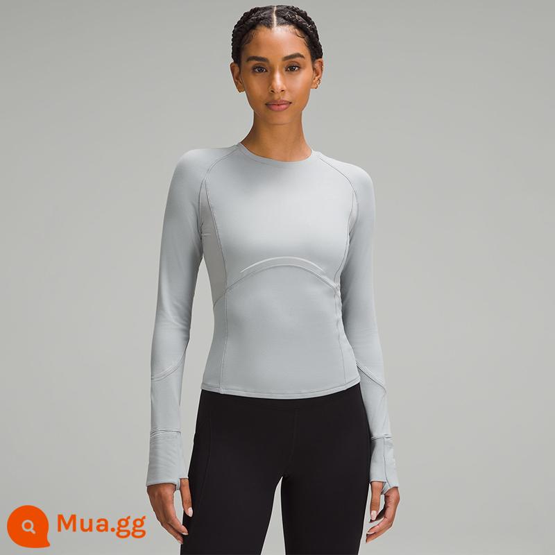 Áo thun thể thao dài tay dành cho nữ Rulu™ *Tham khảo Thoáng khí丨lululemon丨LW3GI6S - tê giác xám