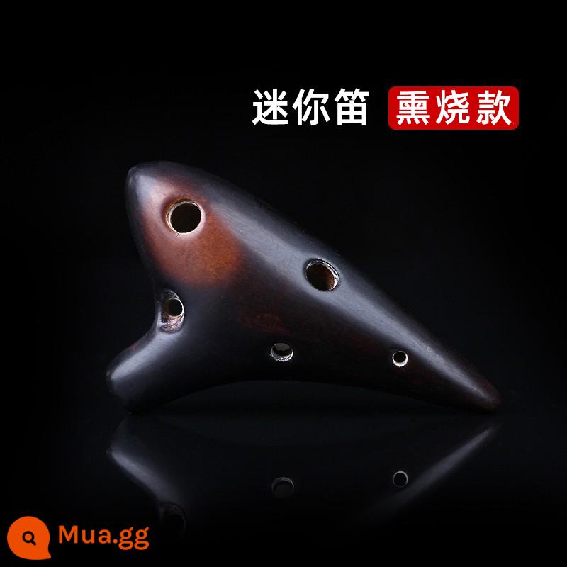 Vòng Cổ Ocarina 6 Lỗ Người Mới Bắt Đầu Mini 6 Lỗ SSF Vòng Cổ Sáo Mini Mặt Dây Chuyền Nhỏ Ocarina Siêu Cao Âm Phím F - hun khói