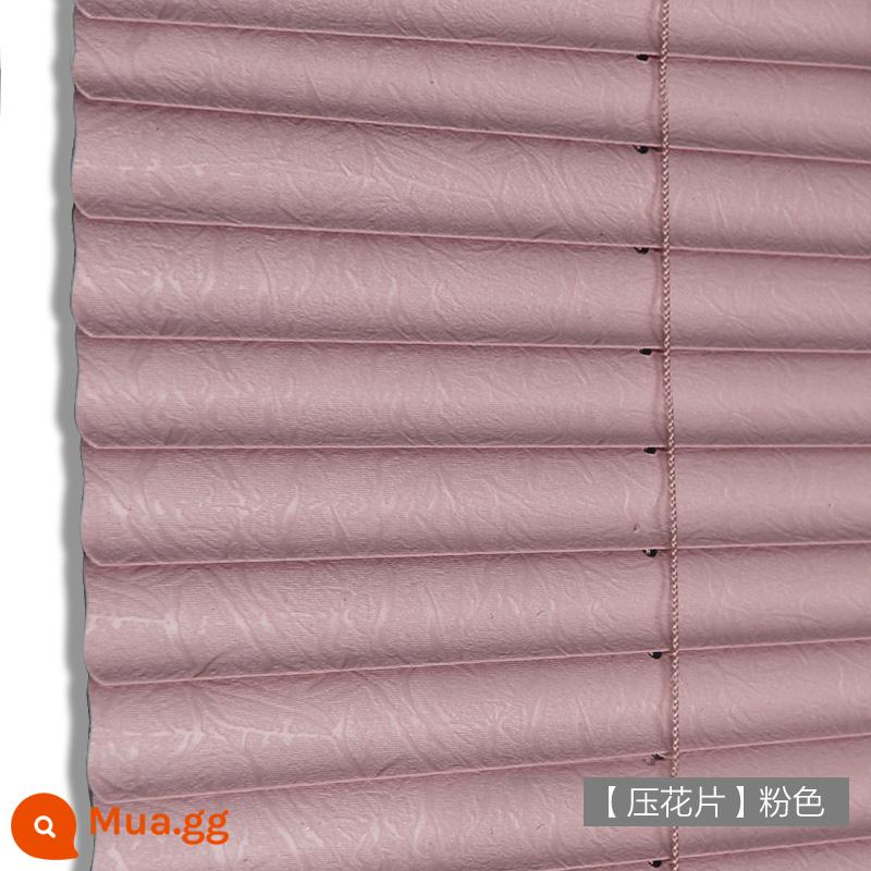 Rèm Venetian PVC Không Đục Lỗ CR9 Cho Phòng Thay Đồ, Nhà Bếp, Phòng Tắm, Tấm Che Nắng Chống Thấm Nước Và Chống Dầu, Tấm Che Nắng Nâng - [Lụa dập nổi] Hồng