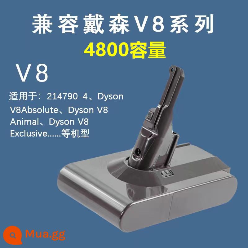 Thích hợp cho máy hút bụi Dyson không phải pin chính hãng V6V7V8V10 đáy thay thế pin lithium phụ kiện tương thích - [Thích ứng với tất cả các dòng V8] Phiên bản 4800mah, thời lượng pin siêu dài và sức mạnh mạnh mẽ