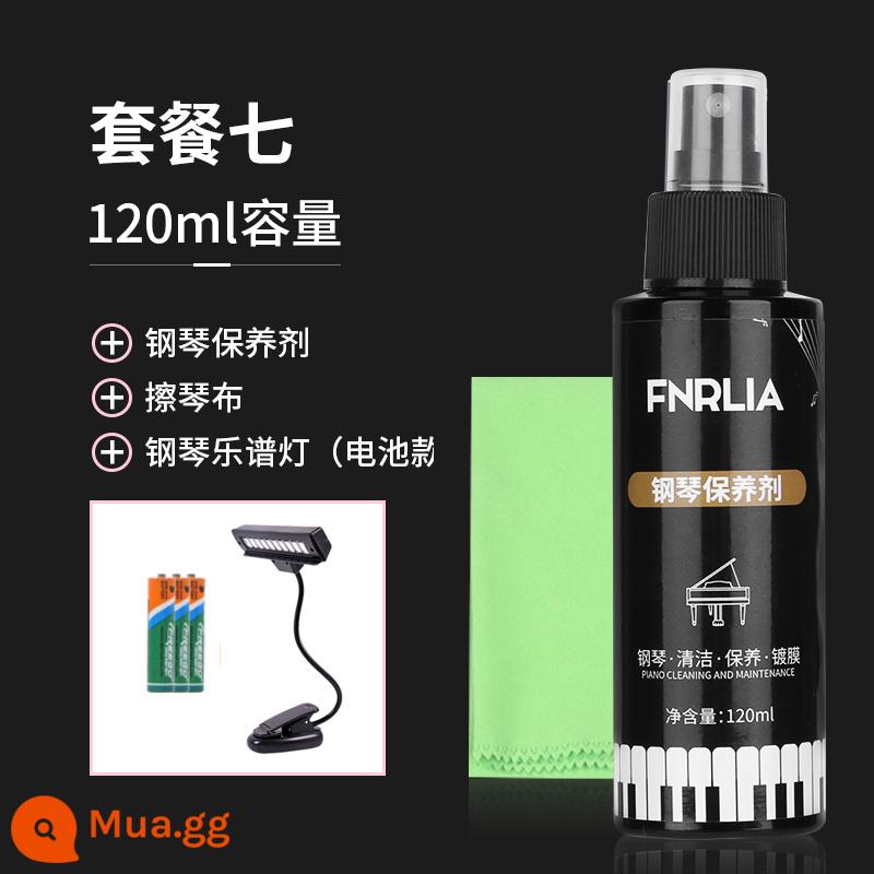 Shanye Pearl River Chất Làm Sạch Đàn Piano Đa Năng Chất Bảo Trì Điều Dưỡng Chất Lỏng Lau Chất Làm Sáng Đàn Piano Gửi Lau Vải Đánh Bóng Đàn Piano - Chất làm sạch và đánh bóng đàn piano + vải lau đàn piano lớn + đèn nhạc