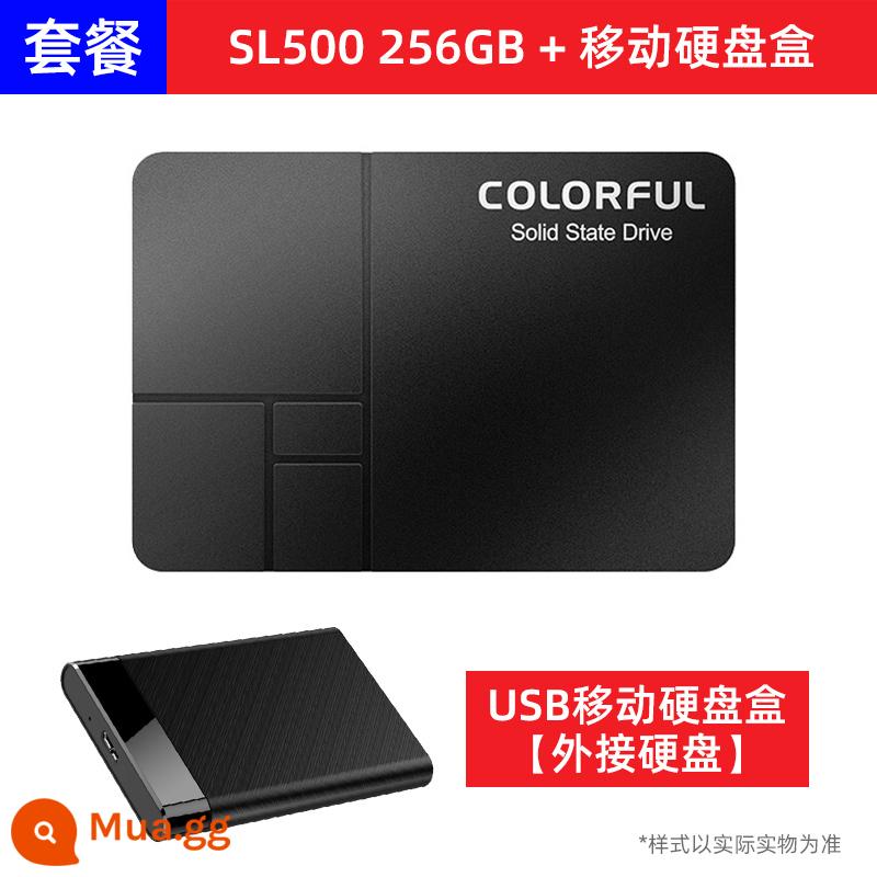 Ổ đĩa trạng thái rắn cho máy tính để bàn SSD SL500 512G 500G đầy màu sắc Giao diện SATA3 2,5 inch - Hộp ổ cứng di động SL500 256GB+