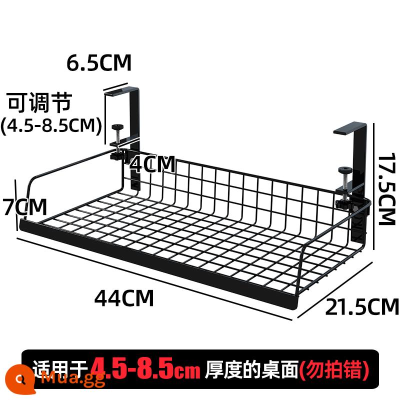 Dưới gầm bàn giá quản lý cáp quản lý cáp hộp khe cắm máy tính đáy bàn đựng cáp dữ liệu dây ổ cắm router wifi gầm bàn - Móc mở rộng màu đen nâng cấp cực lớn (phiên bản có thể điều chỉnh)