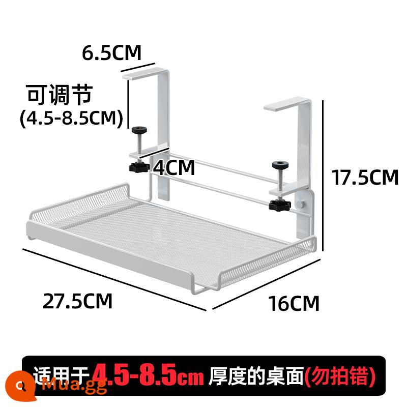 Dưới gầm bàn giá quản lý cáp quản lý cáp hộp khe cắm máy tính đáy bàn đựng cáp dữ liệu dây ổ cắm router wifi gầm bàn - Móc mở rộng kích thước nhỏ màu trắng (phiên bản có thể điều chỉnh)