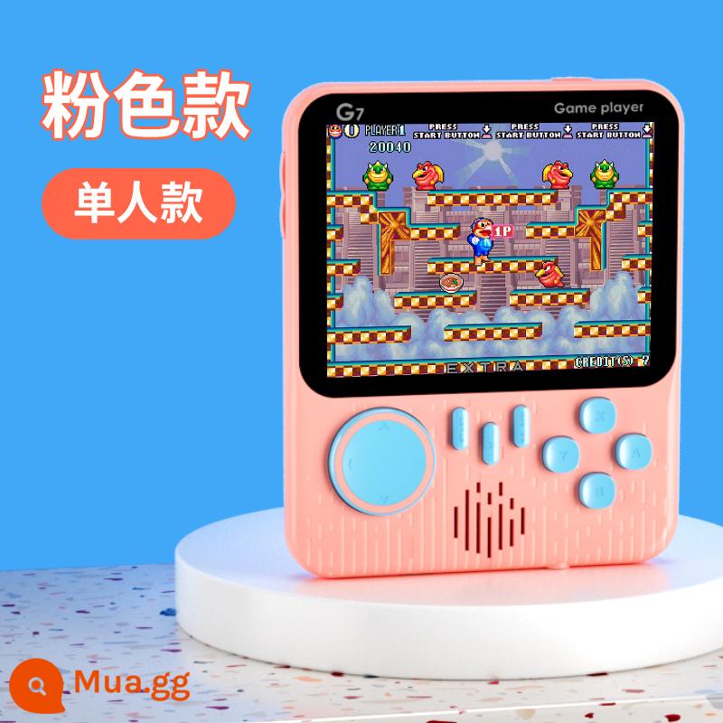 G7 macaron cổ cầm tay chơi game thời thơ ấu hoài cổ cổ điển cầm tay trẻ em siêu mỏng cầm tay 666 trò chơi - G7 Single Model Hồng [Trò chơi 666 3,5 inch] Tặng kèm cáp truyền 1,5 mét + cáp sạc