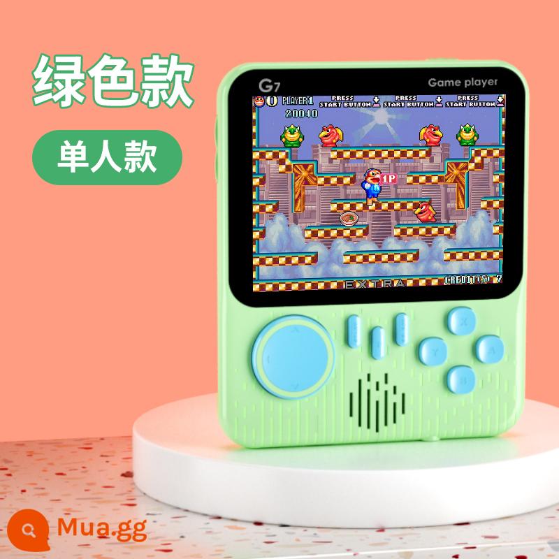 G7 macaron cổ cầm tay chơi game thời thơ ấu hoài cổ cổ điển cầm tay trẻ em siêu mỏng cầm tay 666 trò chơi - G7 Single Model Green [Trò chơi 666 3,5 inch] Tặng kèm cáp truyền 1,5 mét + cáp sạc