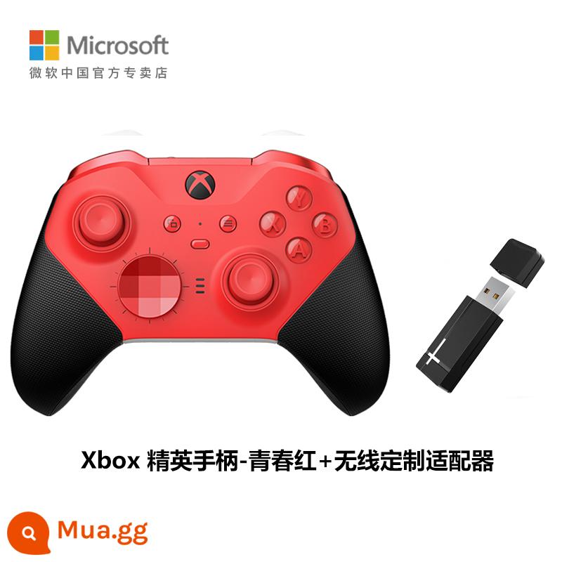 Tay cầm Microsoft Xbox tay cầm xboxseries elite thế hệ thứ hai 2PCXboxoneS Bluetooth không dây 2022 Apple adapter ipad tay cầm chơi game xbox - Bộ điều khiển Elite Phiên bản dành cho giới trẻ-Đỏ + Bộ điều hợp không dây tùy chỉnh