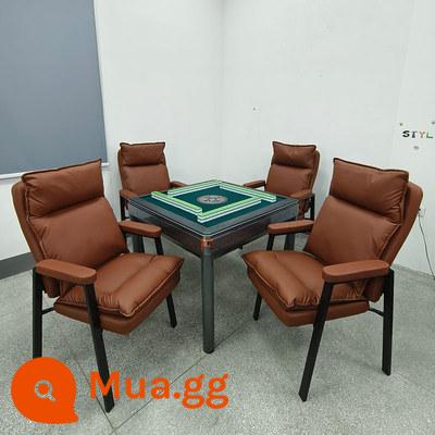 Ghế mạt chược, ghế sofa đặc biệt dành cho phòng cờ vua và đánh bài, ngồi thoải mái và không mệt mỏi trong thời gian dài, ghế đánh cờ và chơi bài tại nhà, ghế tựa lưng mạt chược - Một bộ cà phê đỏ - 4 miếng [giao hàng tận nhà]