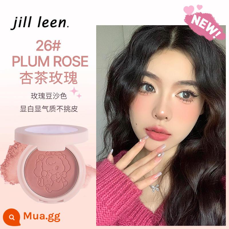 Bột thịt JILL LEEN má hồng đào bột ngọc trai với đèn flash mờ kem chống thấm nước cam làm sáng tông màu da mặt trời đỏ nữ - 26#HOA HỒNG Mận