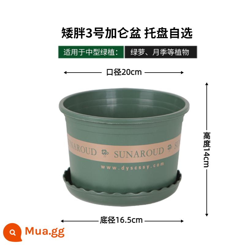 Flower Master Gallon Pot Dày Siêu Thoáng Khí Kiểm Soát Rễ Vàng Pueraria Mọng Nước Hoa Hồng Nhựa Hoa Đường Kính Lớn Thông Đặc Biệt - [Gói 2] Model ngắn 3 gallon (đường kính 20 cm)