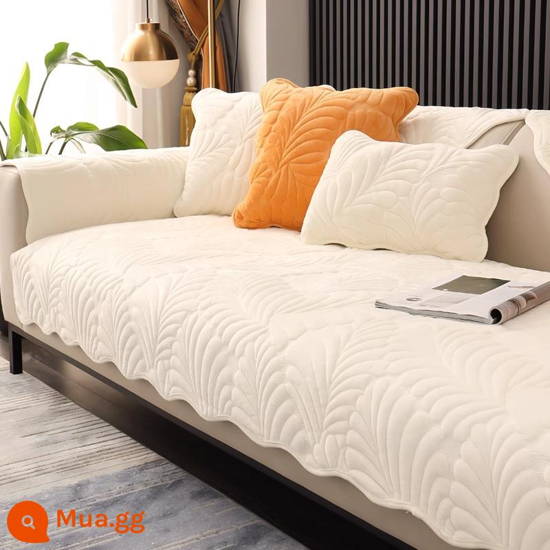 Đơn Giản Mùa Đông Sofa Đệm Mùa Đông Hà Lan Nhung Ngắn Sang Trọng Đệm Đệm Khăn Ghế Sofa Chống Trơn Trượt Dày - Banana-Mibai 2