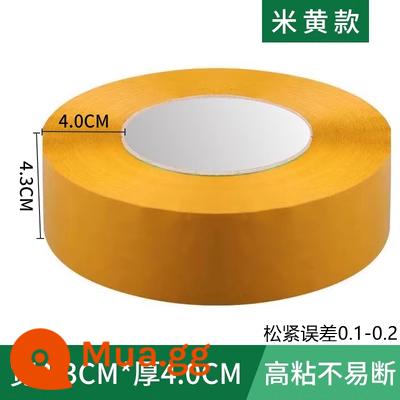 Băng thông minh trong suốt bao bì đóng gói băng keo lớn cuộn lớn taobao băng băng keo cao su - Rộng 4,3 * dày 4,0 420 mét màu vàng