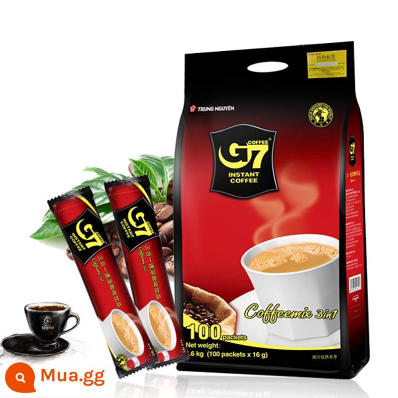 Cà phê G7 nhập khẩu Việt Nam 1600g Central Plains cà phê bột g7 hòa tan 3 trong 1 espresso 100 viên 16g nguyên chất - Phiên bản quốc tế 1600g