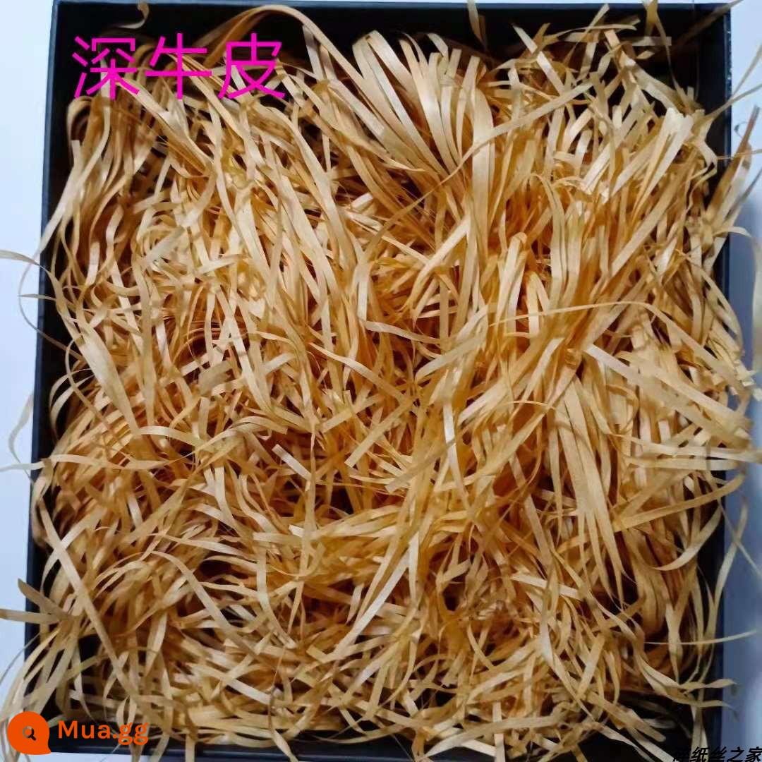 miễn phí vận chuyển raffia đám cưới hộp kẹo phụ hộp quà tặng giấy vụn bao bì phụ kiện - Da bò sẫm màu