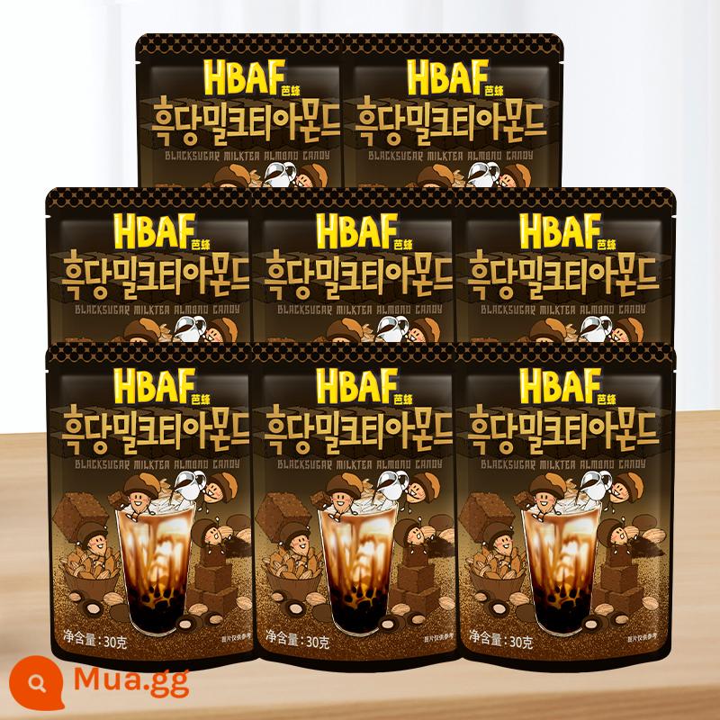 Tom Farm Hàn Quốc Kem Mật Ong Hạnh Nhân Hạt Điều Mù Tạt Hạnh Nhân Hạnh Nhân Snacks Nhập Khẩu - [8 gói]Hạt hạnh nhân trà sữa đường nâu 30g*8 gói