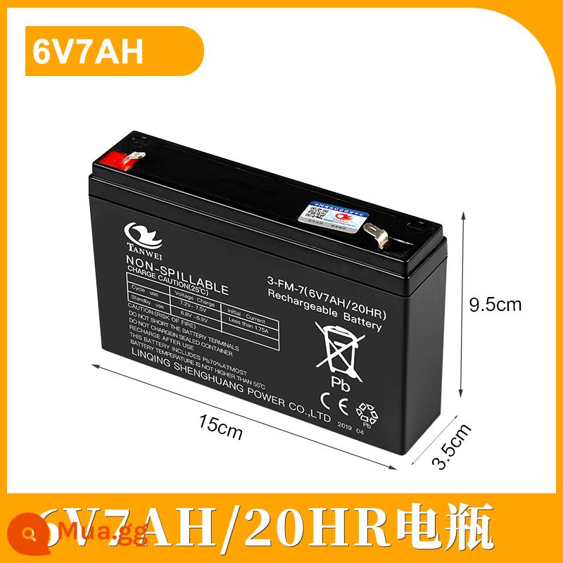 6V4AH4.5AHV7ah 6V12V điện đồ chơi trẻ em ô tô xe máy xe đẩy pin sạc pin - 6V7AH [Pin Tianwei]