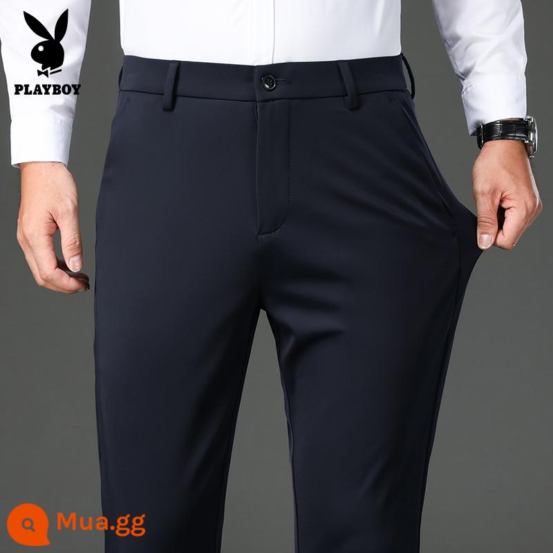 Playboy Phù Hợp Với Quần Nam Chính Thức Thu Đông Co Giãn Đen Thẳng Nam Quần Xuân Thu 2024 phong Cách Mới - 3238 xanh đậm [kiểu thông thường]