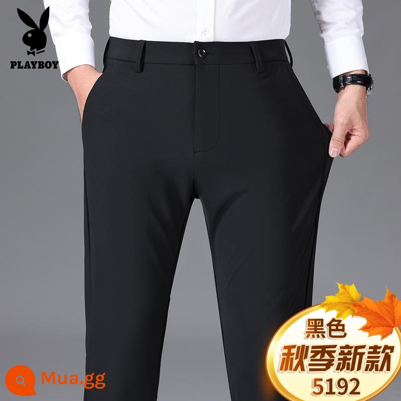 Playboy Phù Hợp Với Quần Nam Chính Thức Thu Đông Co Giãn Đen Thẳng Nam Quần Xuân Thu 2024 phong Cách Mới - JK5192 màu đen [kiểu thông thường]