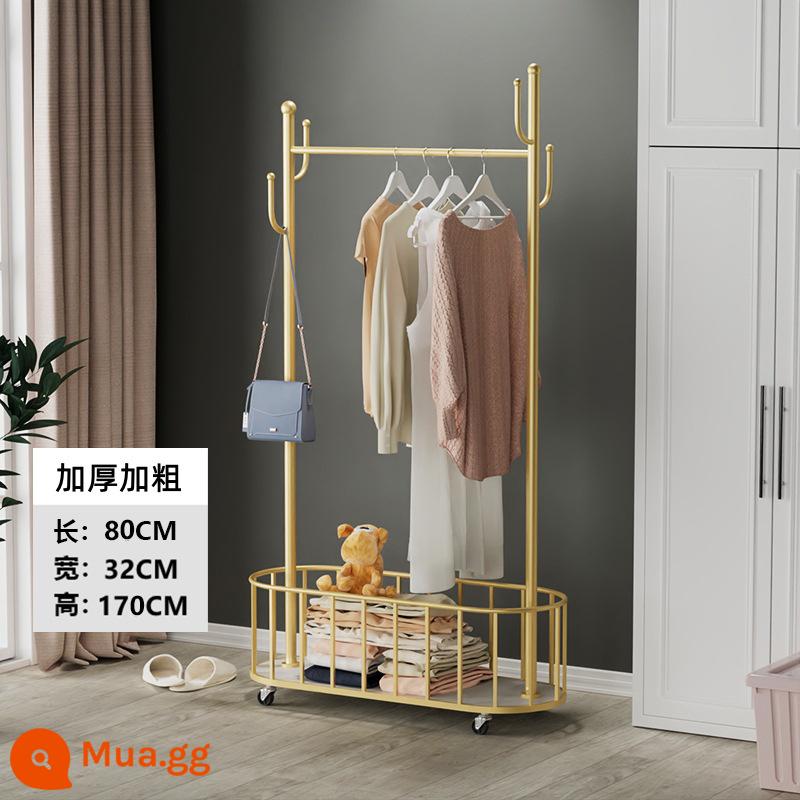 Nhật Bản LP phòng ngủ từ sàn đến trần móc treo có giá để đồ lưới áo khoác màu đỏ thanh kệ nhà có bánh xe móc treo có thể tháo rời - Người nổi tiếng trên Internet cùng phong cách nhẹ nhàng sang trọng vàng 80 cm với bảng tổng hợp bánh xe phổ thông