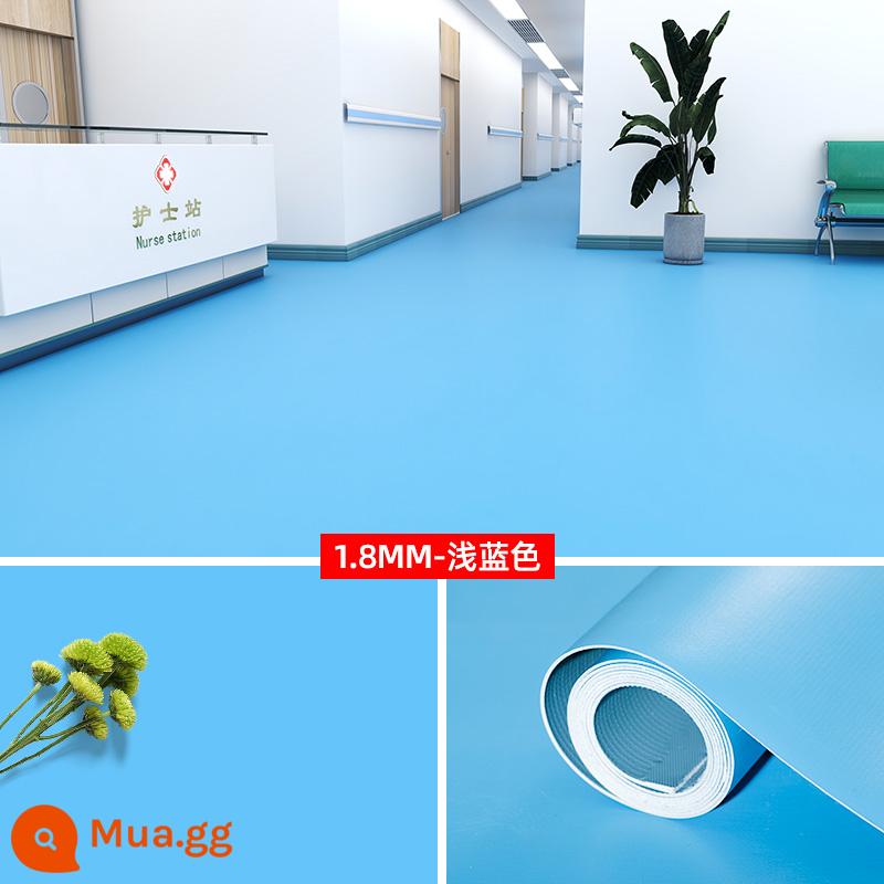 Xanh Nhựa PVC Sàn Da Dày Chịu Mài Mòn Chống Nước Sàn Dán Sàn Nhà Máy Vật Có Xi Măng Sàn Đặc Biệt Miếng Dán - Màu xanh da trời 1,8mm ☆ Loại chịu áp lực và chống mài mòn dày 1 miếng=1㎡=2*0,5m