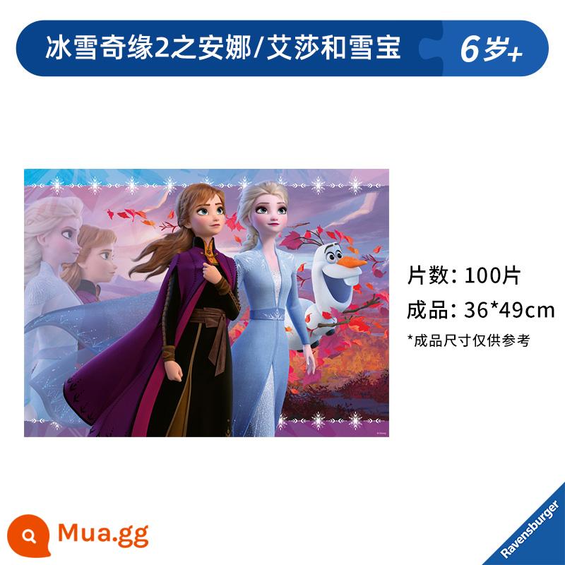 Disney chính thức của trẻ em băng và tuyết, câu đố trẻ em - 100 viên (6 tuổi +) Frozen 2: Anna, Elsa và Olaf