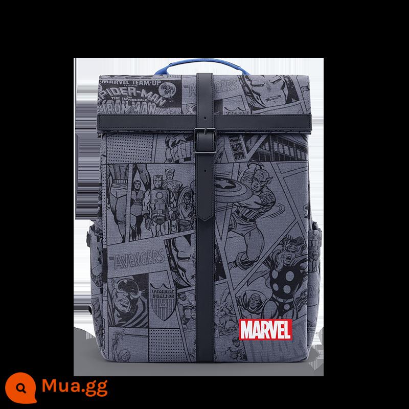 Hành lý thời trang chính thức của Disney 90 phút Ba lô cổ điển Marvel Oxford Phiên bản giới hạn sức chứa lớn Chống tia nước - màu xám đen