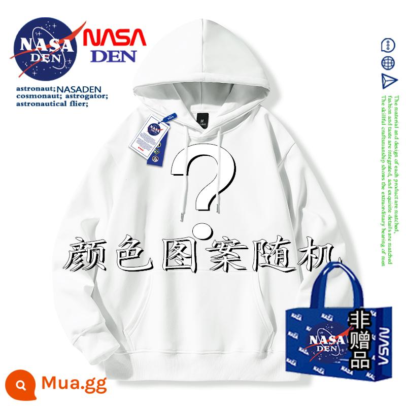 Áo khoác nam dày dặn có mũ trùm đầu hạng nặng đồng thương hiệu của NASA mùa thu đông cộng với chất liệu nhung dày 2022 áo khoác dáng rộng mới hàng đầu hợp thời trang - Phong cách ngẫu nhiên