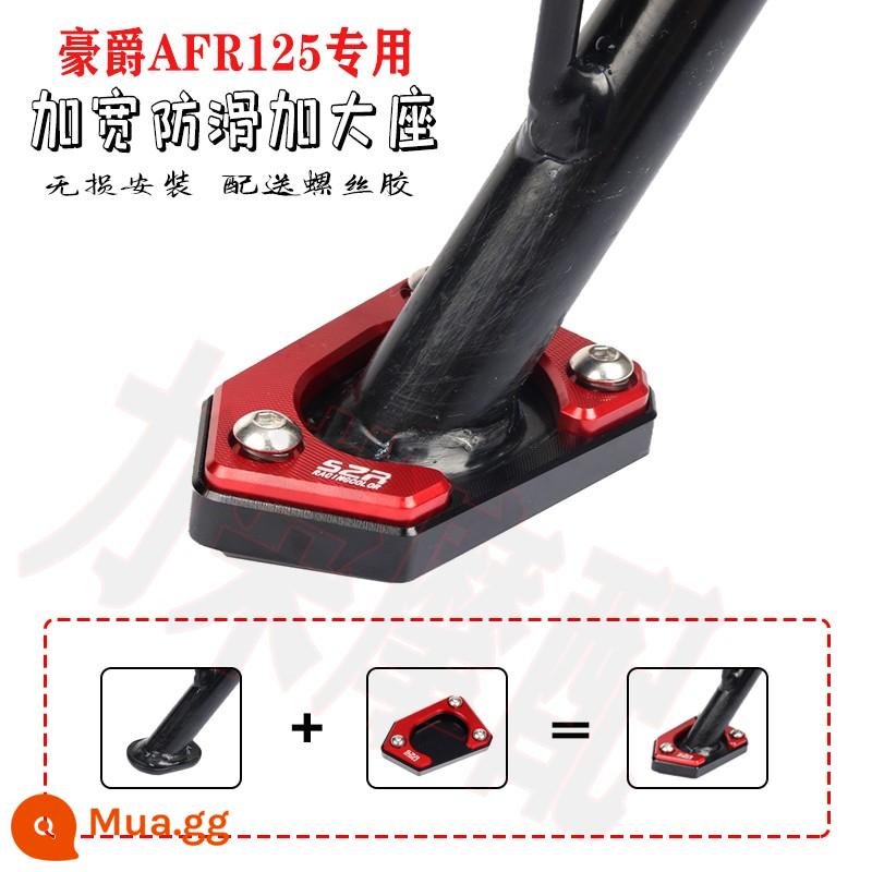 Thích hợp cho sửa đổi Haojue AFR125 để tăng miếng đệm chân hỗ trợ bên HJ125T-27 phụ kiện miếng đệm giá đỡ bên đầu máy UCR - Miếng đệm hỗ trợ bên mở rộng màu đỏ (không cài đặt biến dạng