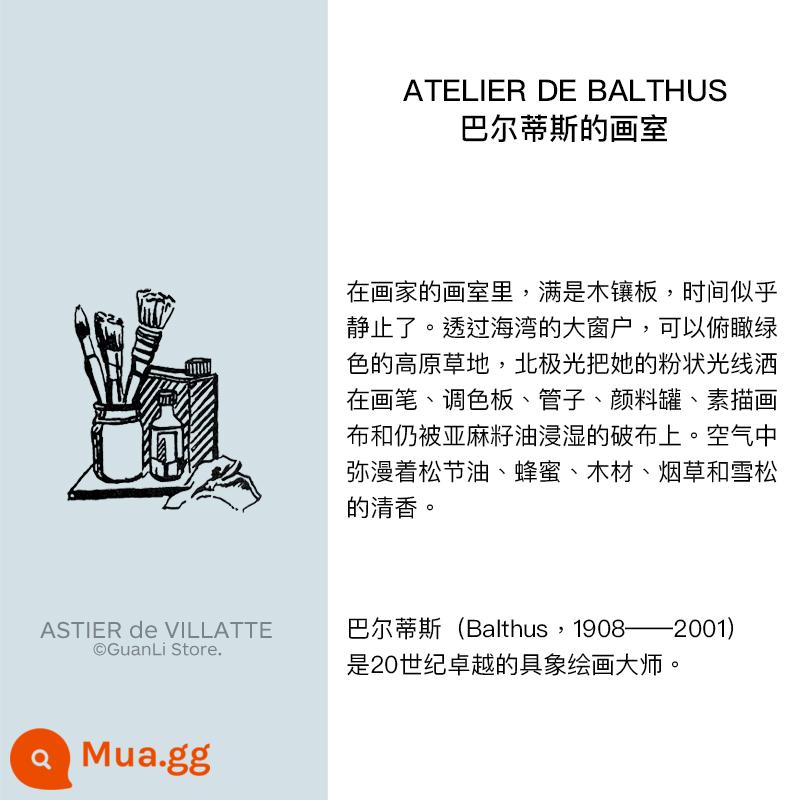 Spot ASTIER de VILLATTE Encens Pháp niche nhập khẩu 125 nén nhang làm dịu thần kinh và giúp ngủ ngon - Atelier de Balthus Balthus Studio (Thụy Sĩ)