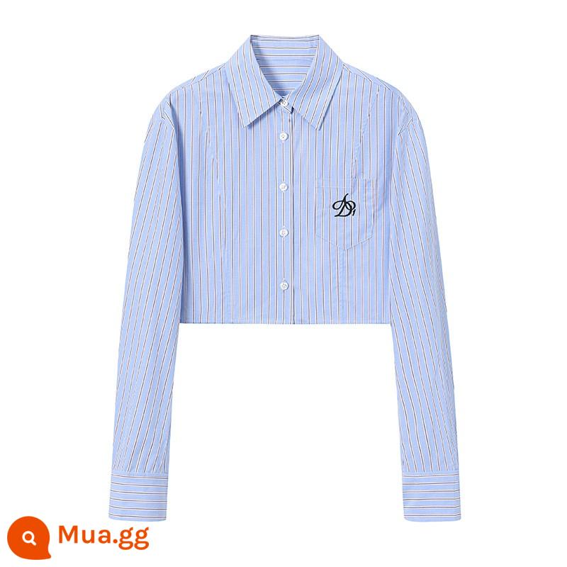 ANDYET AD1 22/AW đại học phong cách cổ chữ V slim-fit áo len cardigan mùa đông thêu LOGO bên trong hàng dệt kim - áo sọc