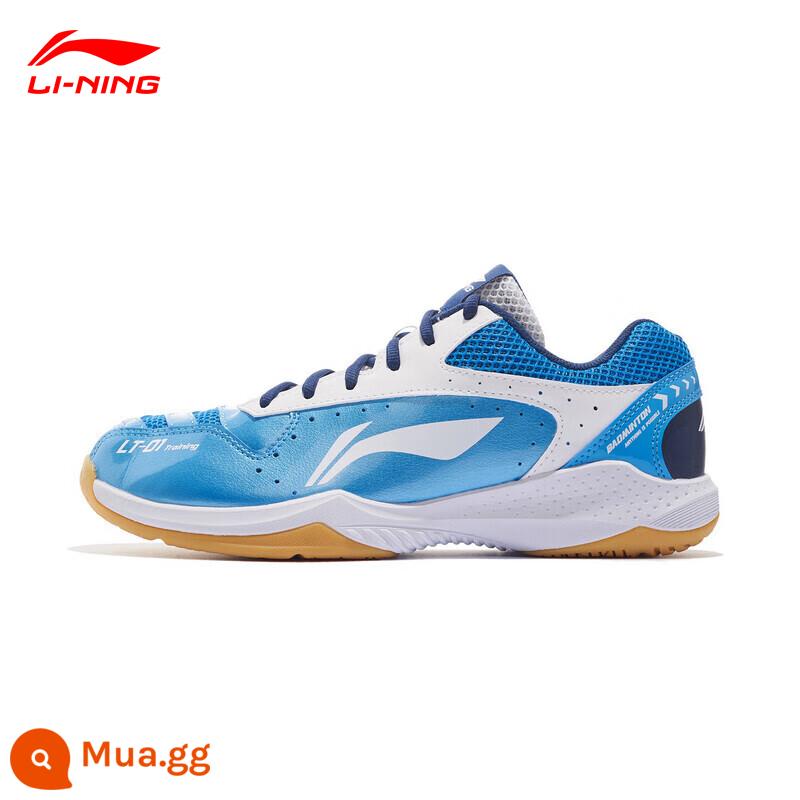 Giày cầu lông Li Ning Thunder Training thoáng khí chống trơn trượt hấp thụ sốc cho nam và nữ Giày thể thao thi đấu chuyên nghiệp - Màu xanh liên sao/Sấm trắng tiêu chuẩn nam và nữ AYTS024-2