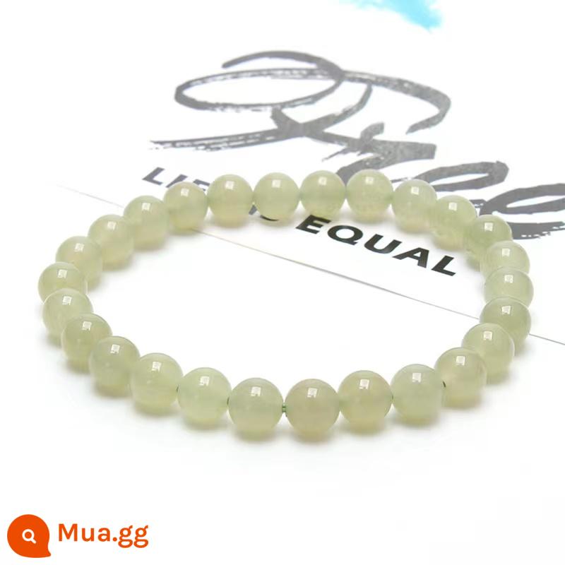 Ngọc trai nước ngọt tự nhiên và ngọc nữ Tian Jade với hạt opal tourmaline với hạt 009F - Dây đơn xanh nhạt dài 6m + ngọc Hetian màu nhạt