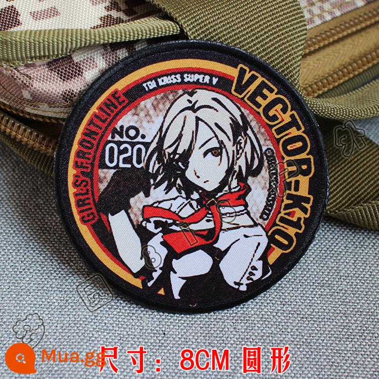 Girls Frontline Velcro Chapter In Armband Gun Girl Hai chiều Ba lô Sticker Griffin 404 Squad Morale Chapter - K-10[tròn 8cm]