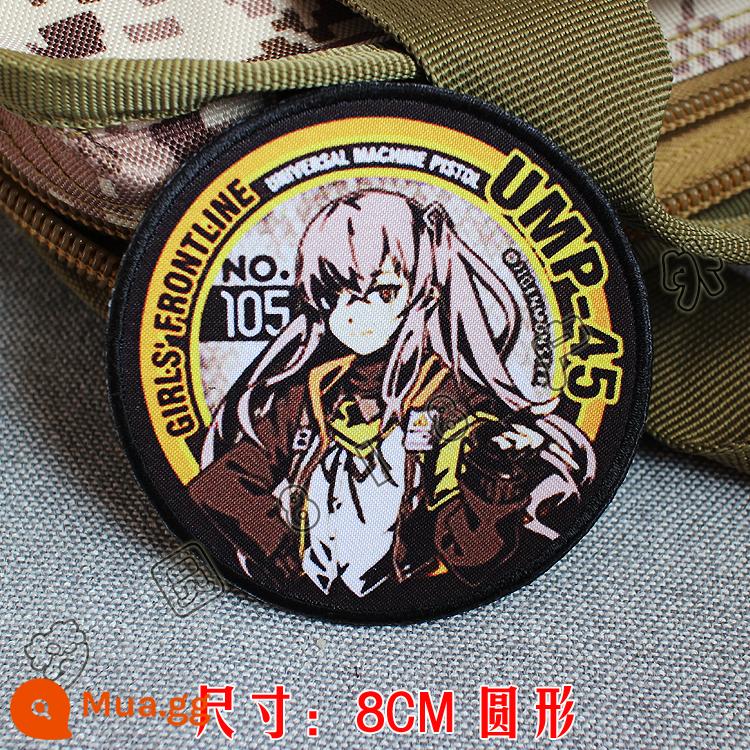 Girls Frontline Velcro Chapter In Armband Gun Girl Hai chiều Ba lô Sticker Griffin 404 Squad Morale Chapter - UMP-45 [tròn 8cm]