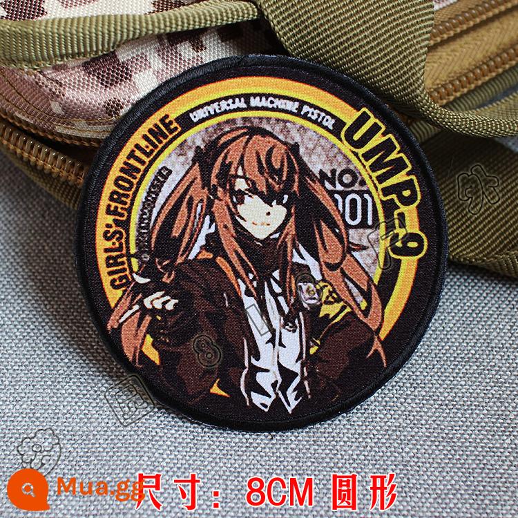 Girls Frontline Velcro Chapter In Armband Gun Girl Hai chiều Ba lô Sticker Griffin 404 Squad Morale Chapter - UMP-9 [tròn 8cm]