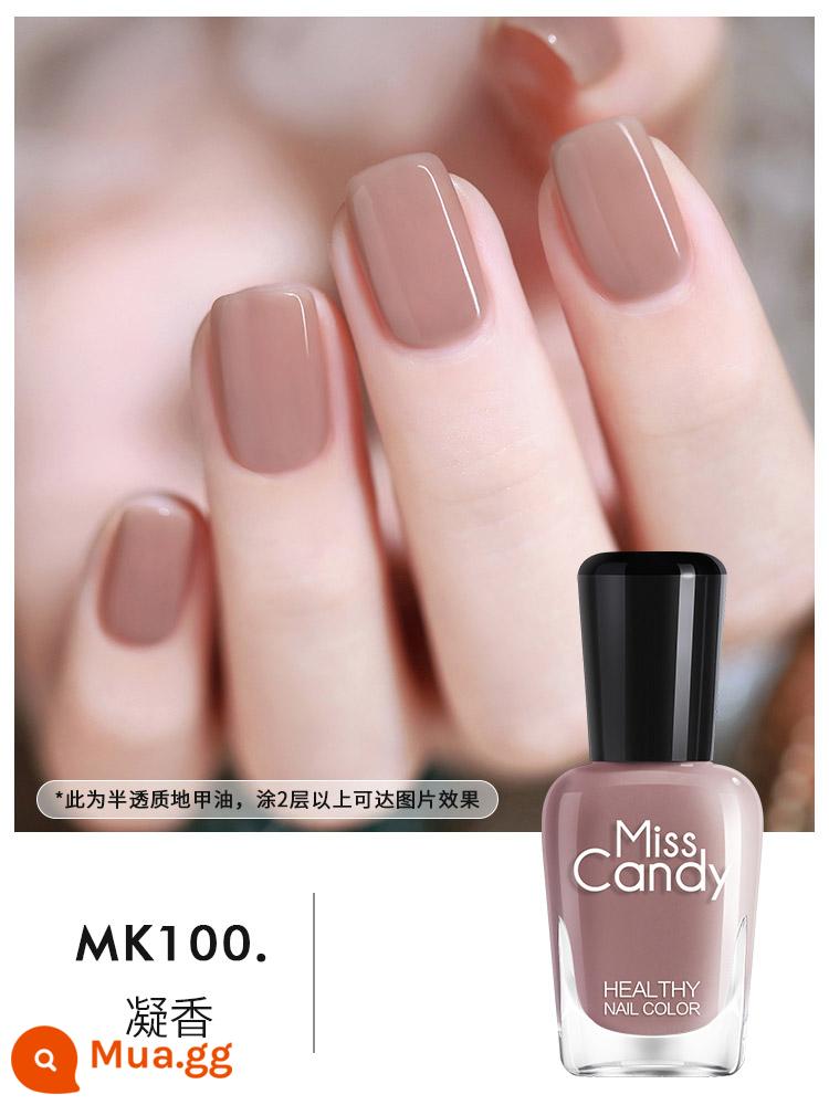 Misscandy sơn móng tay khỏe mạnh 7ml một tuần không khô nhanh màu mùa thu và mùa đông làm trắng lâu trôi sơn móng tay có thể xé được - Nước hoa MK100.