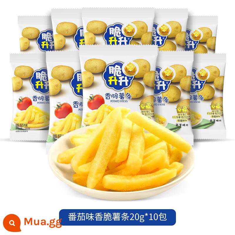 Giòn lít lít giòn Khoai tây chiên gói nhỏ khoai tây chiên 200g snack văn phòng bình dân hải hoàng thực phẩm giòn nguyên kho - Hương vị cà chua 10 túi